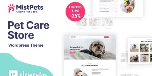 MistPets Animal Care Pet WordPress Theme 1.0.0 GPL Theme
