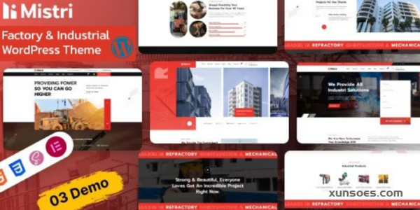 Mistri – Factory Industrial WordPress Theme 1.0 GPL Theme