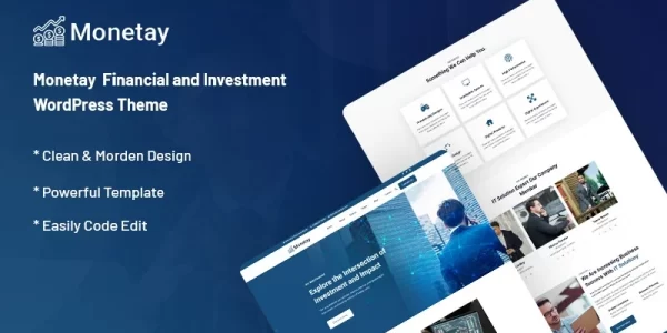 Monetay Financial and Investment WordPress Theme 1.0.0 GPL Theme