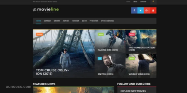 MovieLine – Online Cinema WordPress Theme 1.0 GPL Theme