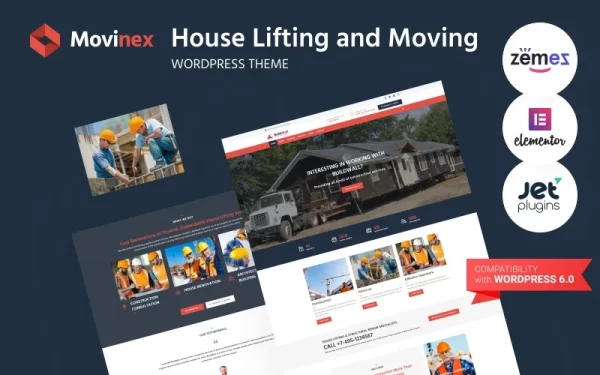 Movinex House Lifting and Moving WordPress Theme 1.0.4 GPL Theme