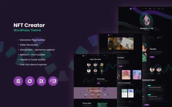 MyNFTs NFT Creator WordPress Theme 1.0.3 GPL Theme