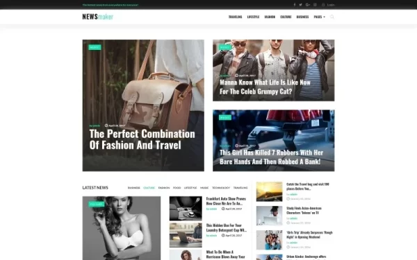 NEWSmaker News Magazine WordPress theme WordPress Theme 1.0.0 GPL Theme