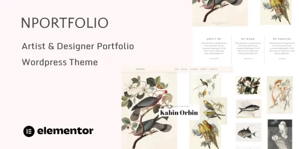 NPortfolio Artist and Designer Portfolio WordPress Theme 1.0.0 GPL Theme