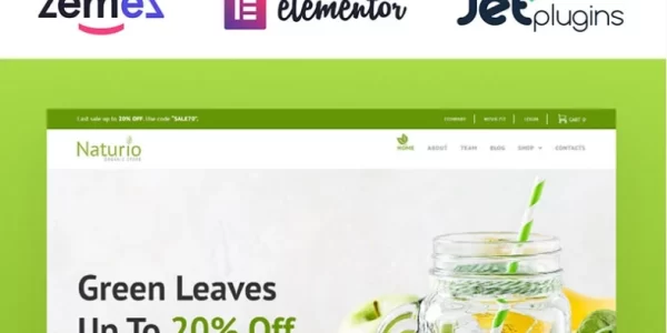 Naturio Food Store Template Elementor WooCommerce Theme 1.0.0 GPL Theme