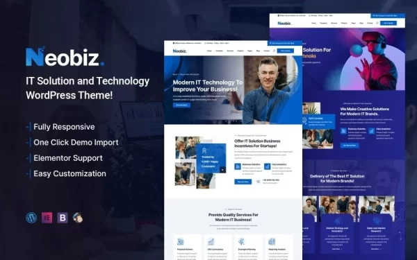 Neobiz IT Solution and Technology WordPress Theme 1.0.0 GPL Theme