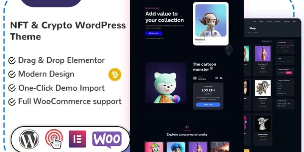 Nftmax – NFT Crypto WordPress Theme 1.0 GPL Theme
