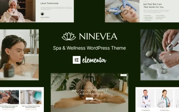 Ninevea Spa Massage Salon Beauty WordPress Theme 1.0.0 GPL Theme