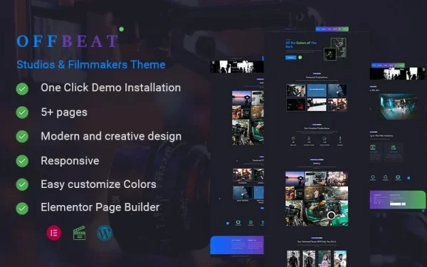 Offbeat Movie Studios Filmmakers Theme WordPress Theme 1.0 GPL Theme