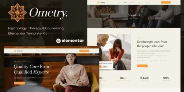 Ometry Psychology Therapy Counseling Elementor Template Kit 1.0.0 GPL Theme