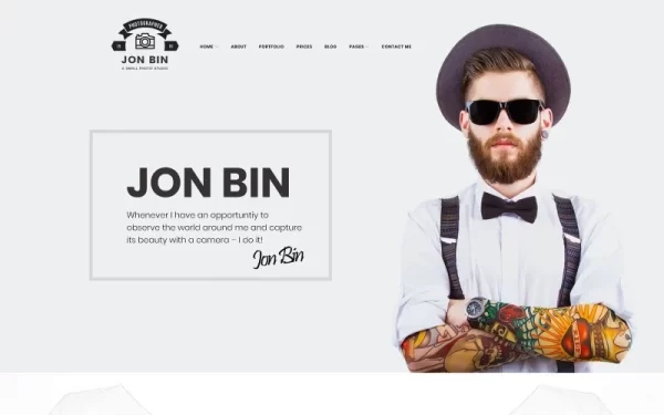 One Page Freelancer Photographer Portfolio WordPress Theme 1.0.0 GPL Theme