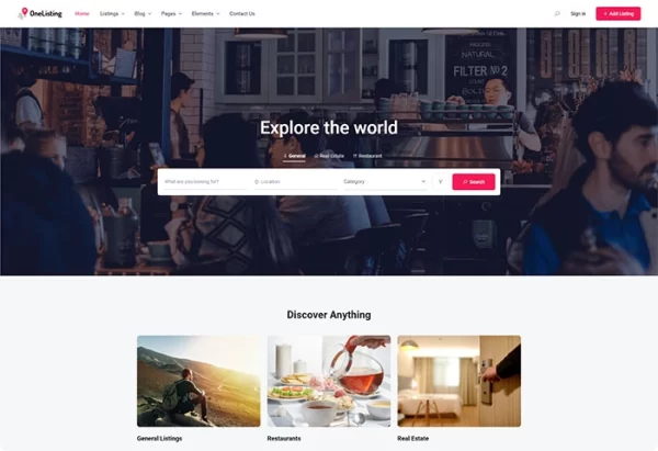 OneListing Pro WordPress Theme for Business Directory (Premium) 1.31 GPL Theme