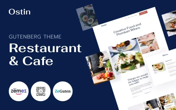 Ostin Restaurant WordPress Theme for Gutenberg WordPress Theme 1.0 GPL Theme