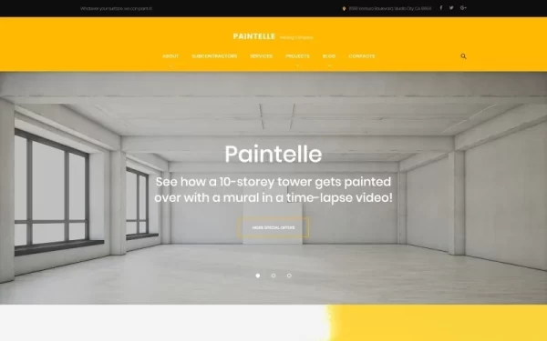 Paintelle Painting Company WordPress Theme 1.0.0 GPL Theme
