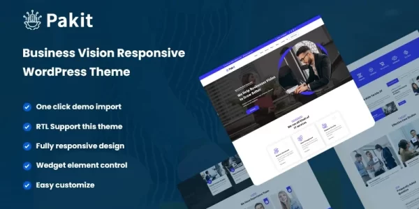 Pakit Business Vision WordPress Theme 1.0.0 GPL Theme