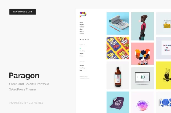 Paragon Lite Colorful Portfolio WordPress Theme 1.2 GPL Theme