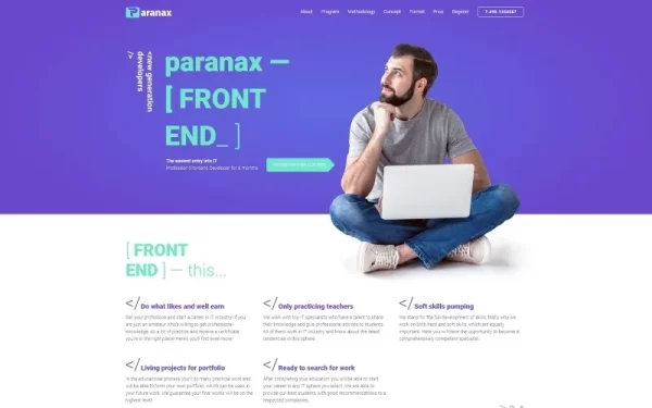 Paranax IT Courses WordPress Elementor Theme WordPress Theme 1.0.0 GPL Theme