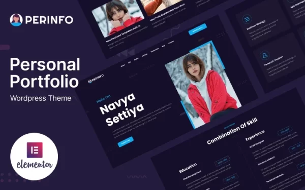 Perinfo Personal Portfolio WordPress Theme 1.0.0 GPL Theme