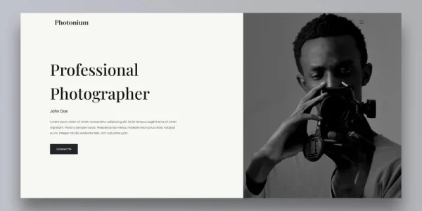 Photonium Photographer Portfolio WordPress Theme WordPress Theme 1.0 GPL Theme