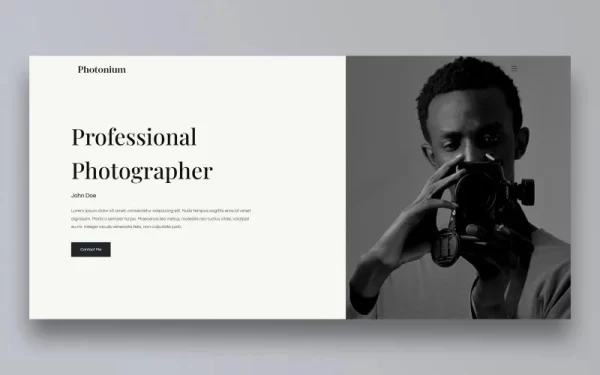 Photonium Photographer Portfolio WordPress Theme WordPress Theme 1.0 GPL Theme