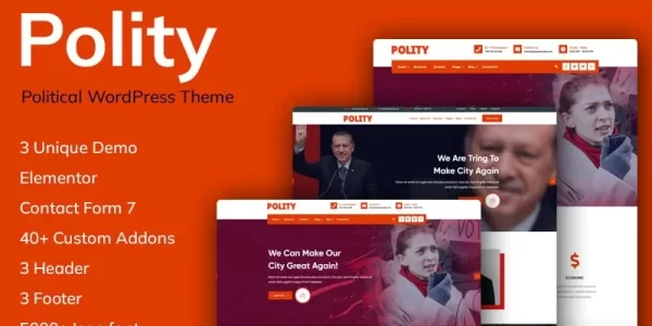 Polity Political WordPress Theme 1.0.0 GPL Theme