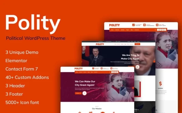 Polity Political WordPress Theme 1.0.0 GPL Theme
