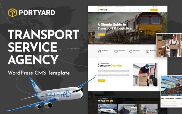 PortYard Logistics Transport WordPress Theme 1.0.0 GPL Theme