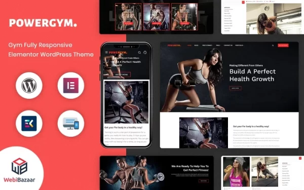 PowerGym Multipurpose Gym Fitness Bodybuilding WordPress Theme 1.0 GPL Theme
