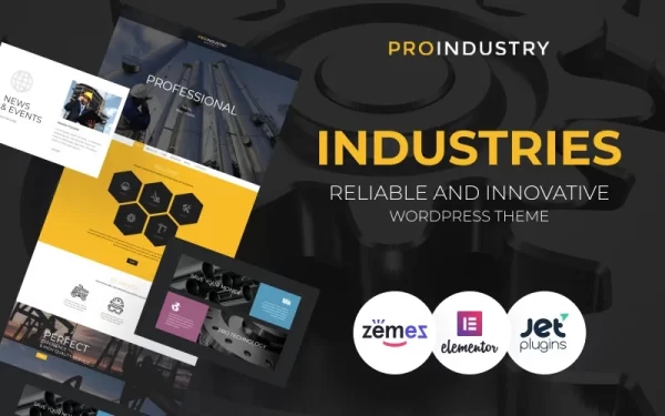 ProIndustry Reliable And Innovative WordPress Industries Theme WordPress Theme 1.0.0 GPL Theme