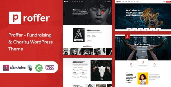 Proffer Fundraising Charity WordPress Theme 1.0 GPL Theme