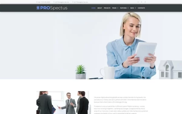 Prospectus Advertising Portfolio WordPress Theme 1.0.0 GPL Theme