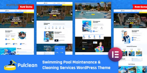 Pulclean Swimming Pool Maintenance Cleaning WordPress Theme 1.0.9 GPL Theme