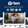 Qrten Block-Based WordPress Theme for Blog Magazine 1.0.0 GPL Theme