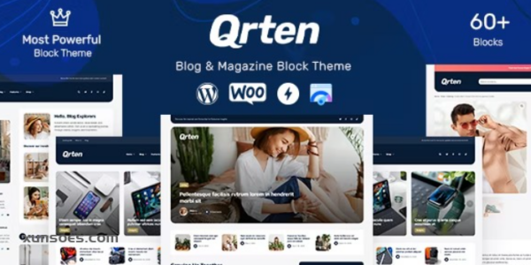 Qrten Block-Based WordPress Theme for Blog Magazine 1.0.0 GPL Theme