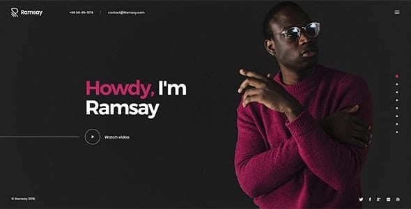 Ramsay Personal CV/Resume WordPress Theme 1 GPL Theme