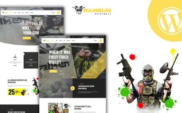 Rangun Paintball And Extreme Sports WordPress Theme 1.0.0 GPL Theme