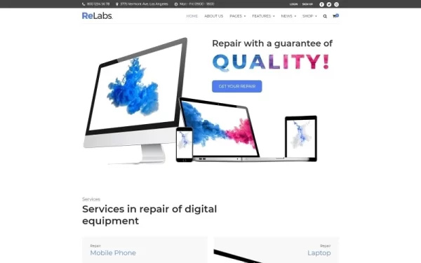 ReLabs Computer Repair WordPress Theme 1.0.1 GPL Theme