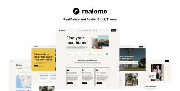 Realome Real Estate and Realtor Block Theme 1.0 GPL Theme
