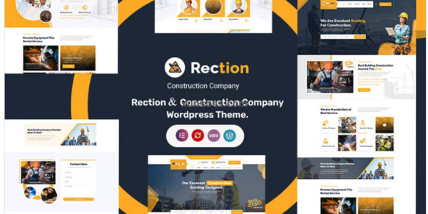Rection Construction Company WordPress Theme 1.3 GPL Theme