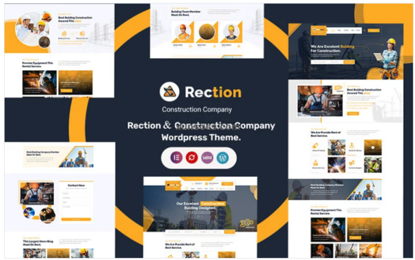 Rection Construction Company WordPress Theme 1.3 GPL Theme