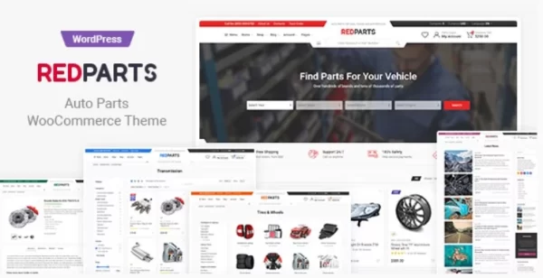 RedParts Auto Parts WordPress Theme 1.18.0 GPL Theme