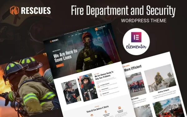 Rescues Fire Department and Security Business WordPress Theme 1.0.0 GPL Theme