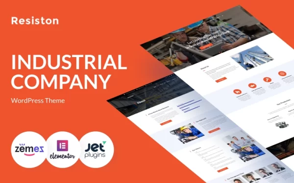Resiston Industrial Company WordPress Elementor Theme WordPress Theme 1.0.1 GPL Theme