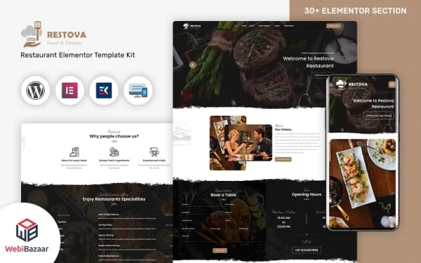 Restova Fast Food Restaurant Responsive WordPress Theme WordPress Theme 1.0 GPL Theme