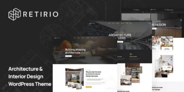 Retirio Architecture and Interior WordPress Theme 1.0 GPL Theme