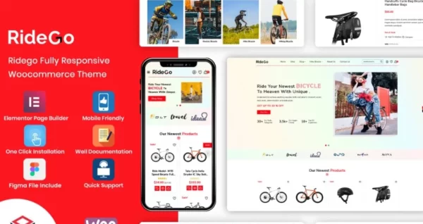 RideGo Bicycle Motorcycle Elementor WordPress Theme 1.0 GPL Theme