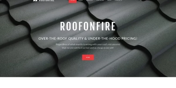 RoofOnFire Roofing Company Responsive WordPress Theme 1.0.0 GPL Theme