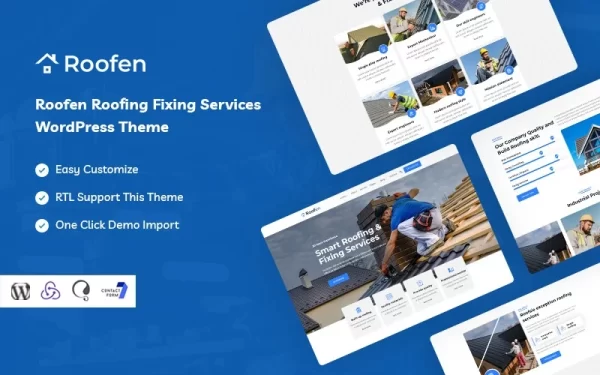 Roofen Roofing Fixing Services WordPress Theme 1.0.0 GPL Theme