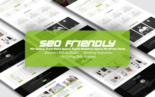 SEO Friendly SEO and Digital Marketing Agency Landing Page WordPress Theme 1.0 GPL Theme