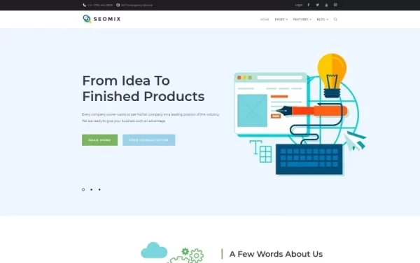 SEOmix SEO Company WordPress Theme 1.0.0 GPL Theme